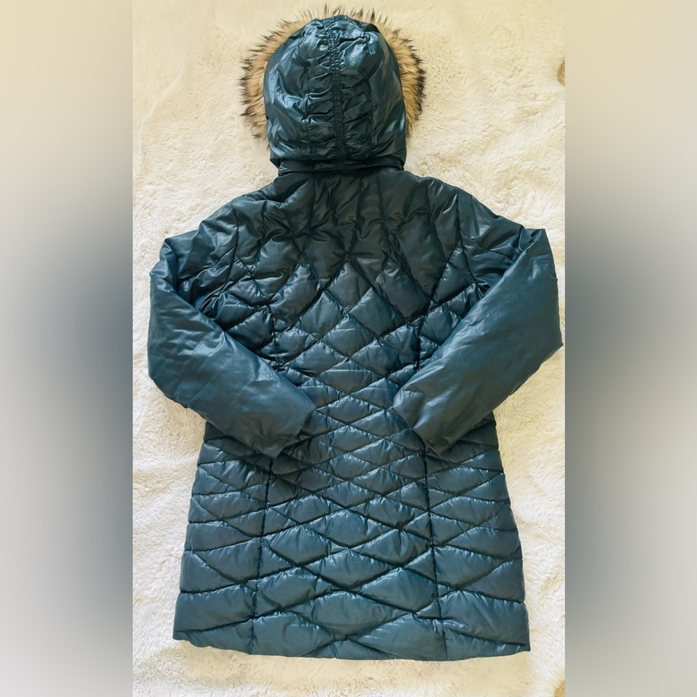 Eddie Bauer Stine Down Parka Deep Teal 550 Fill Premium Goose Down Size: Large - Picture 3 of 10
